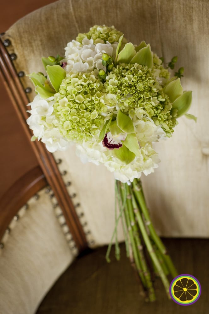 Wedding day flower arrangement