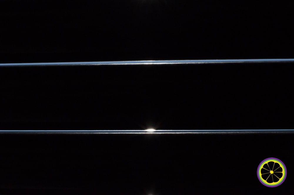 light through gap in walkway