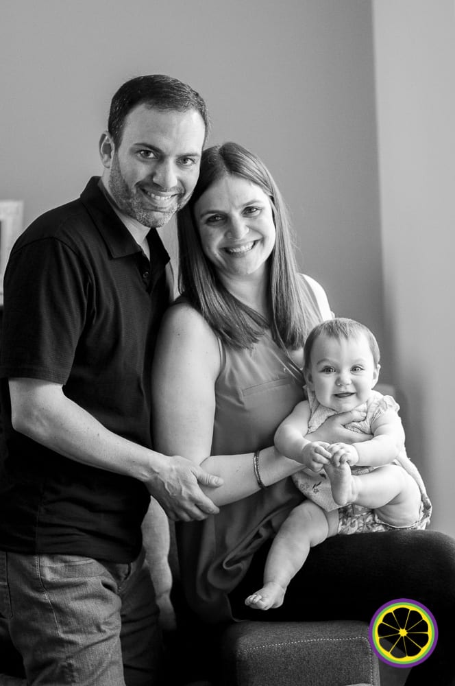 family portrait in columbia MO with baby girl