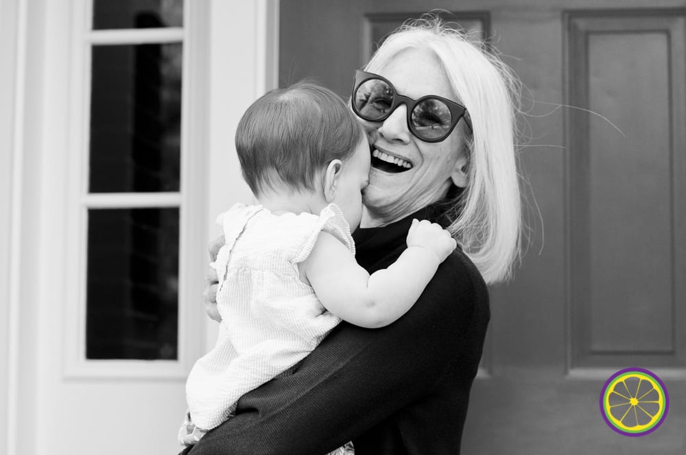 happy grandma with granddaughter