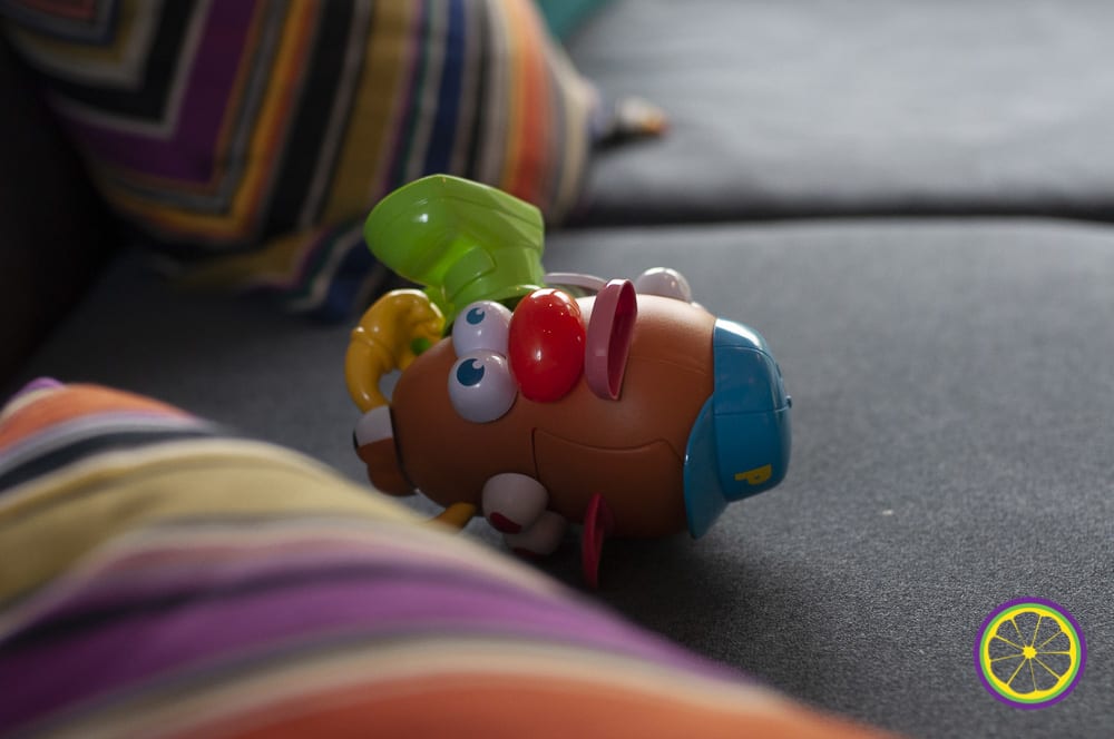 potato toy on couch