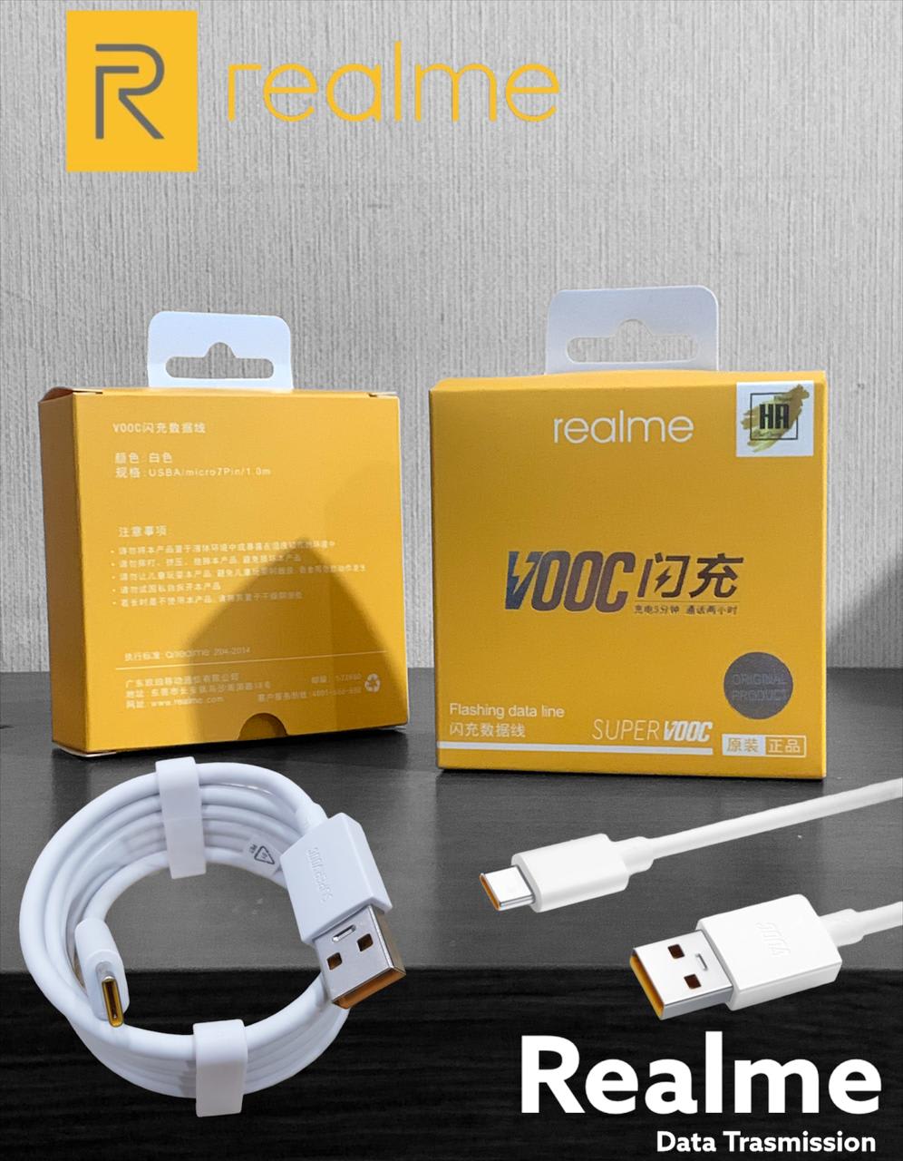 KABEL DATA REALME VOOC 100%