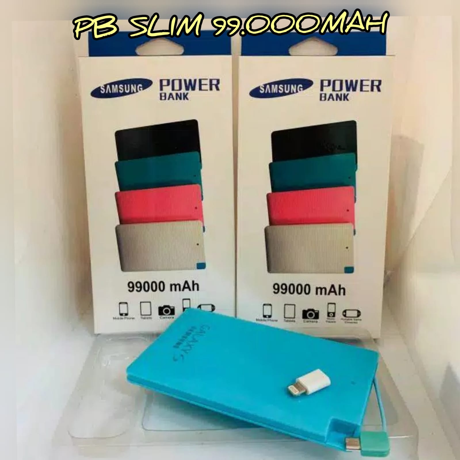 PB SLIM 99.000MAH SAMSUNG + Colokan iph 5 / POWERBANK