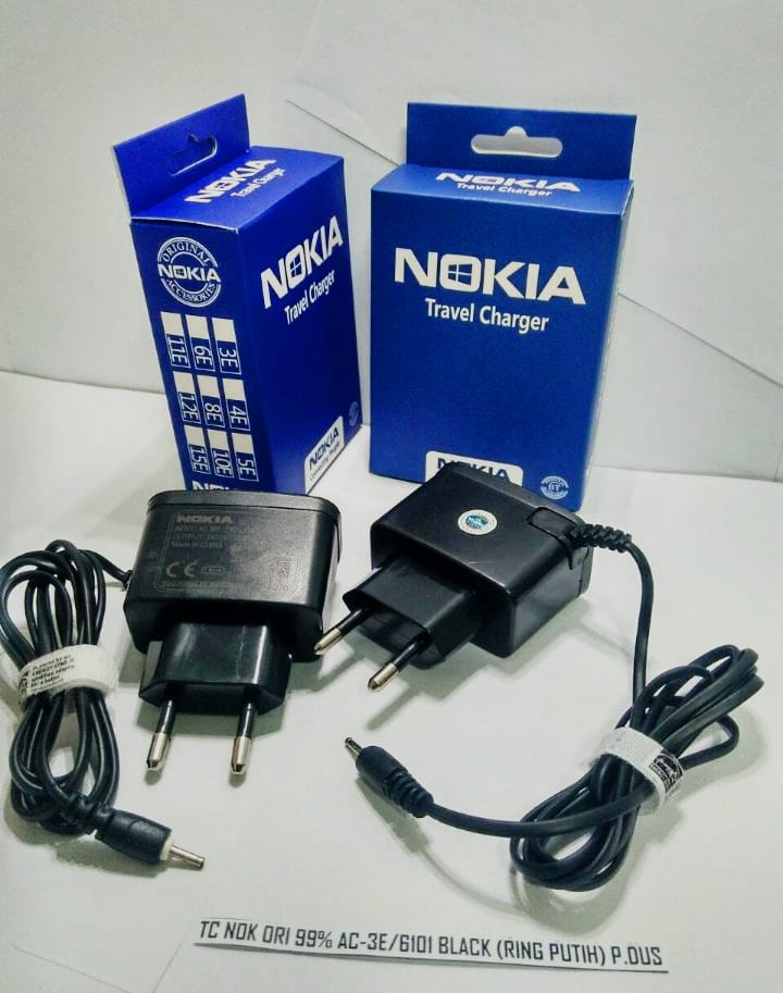 CHARGER NOKIA 6101/AC-3E ORI 99% (RING PUTIH)