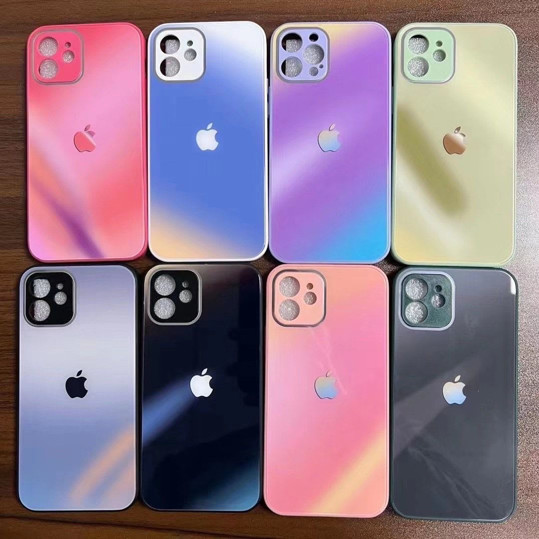 ORIGINAL GLASS CASE GRADIATION RAINBOW COLOURFULL + PACK ORIGINAL