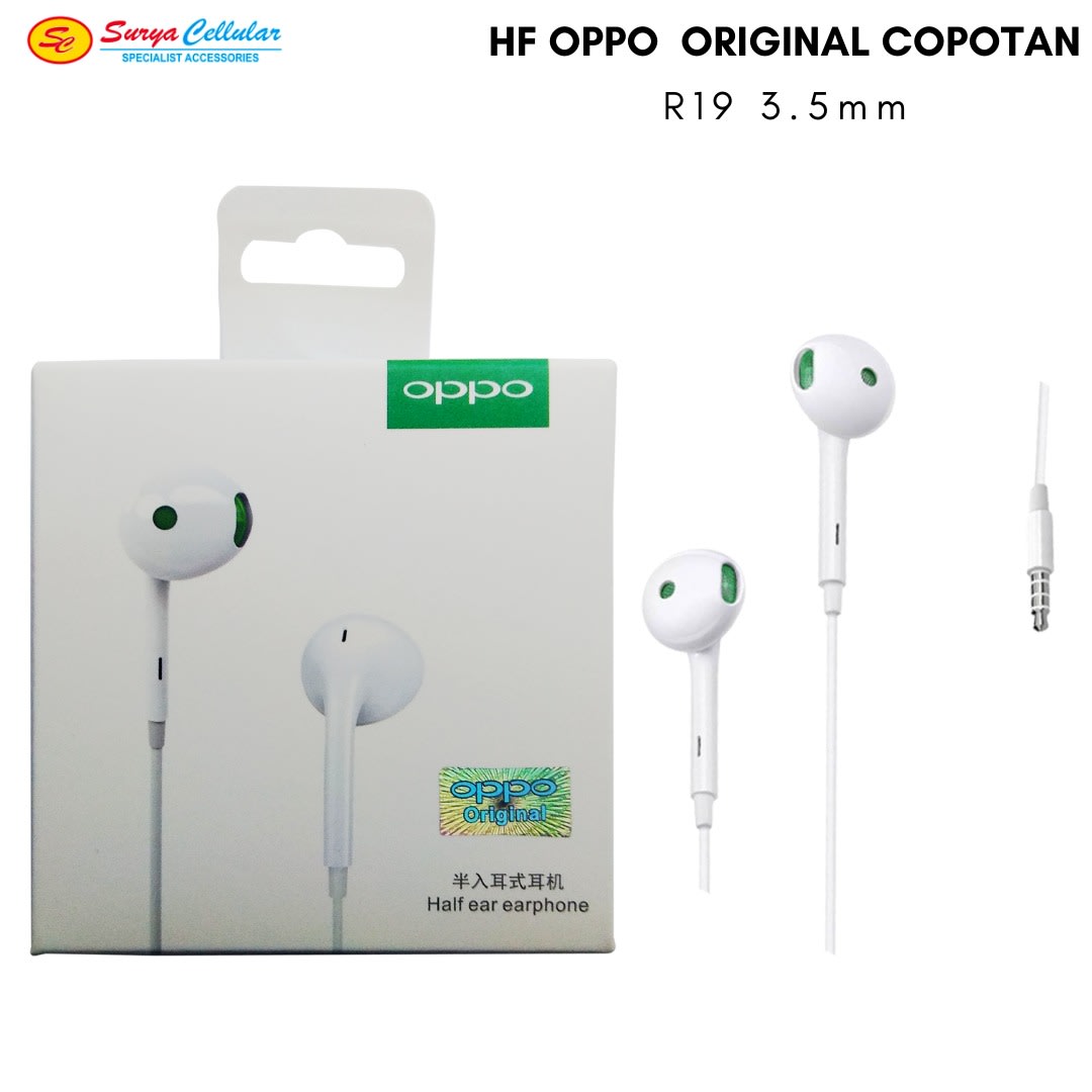 HANDSFREE OPPO R19 WHT ORI 99% PACK