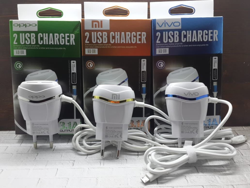 TRAVEL CHARGER KQ-118 ( 2 USB) SAMSUNG