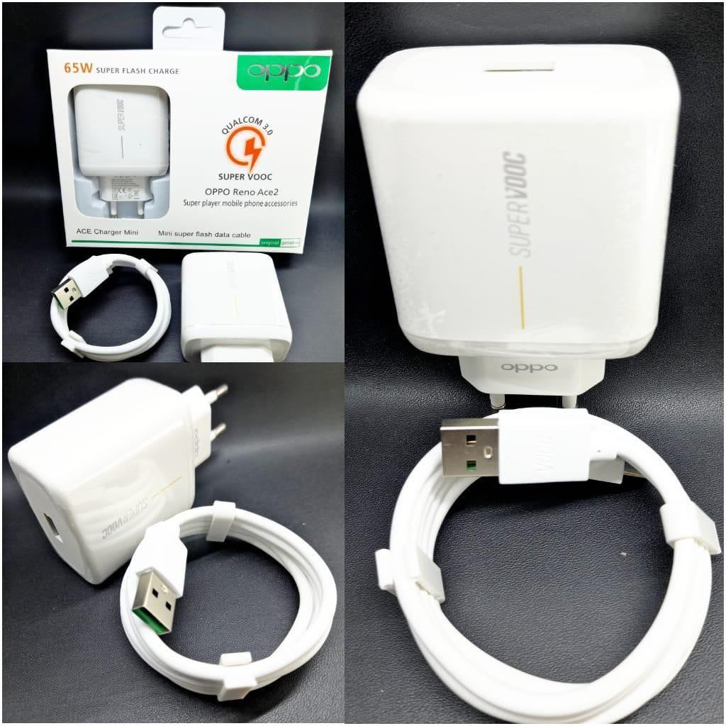 TRAVEL CHARGER ORI  OPPO RENO 65W VOOC + SUPORT FAST CHARGING