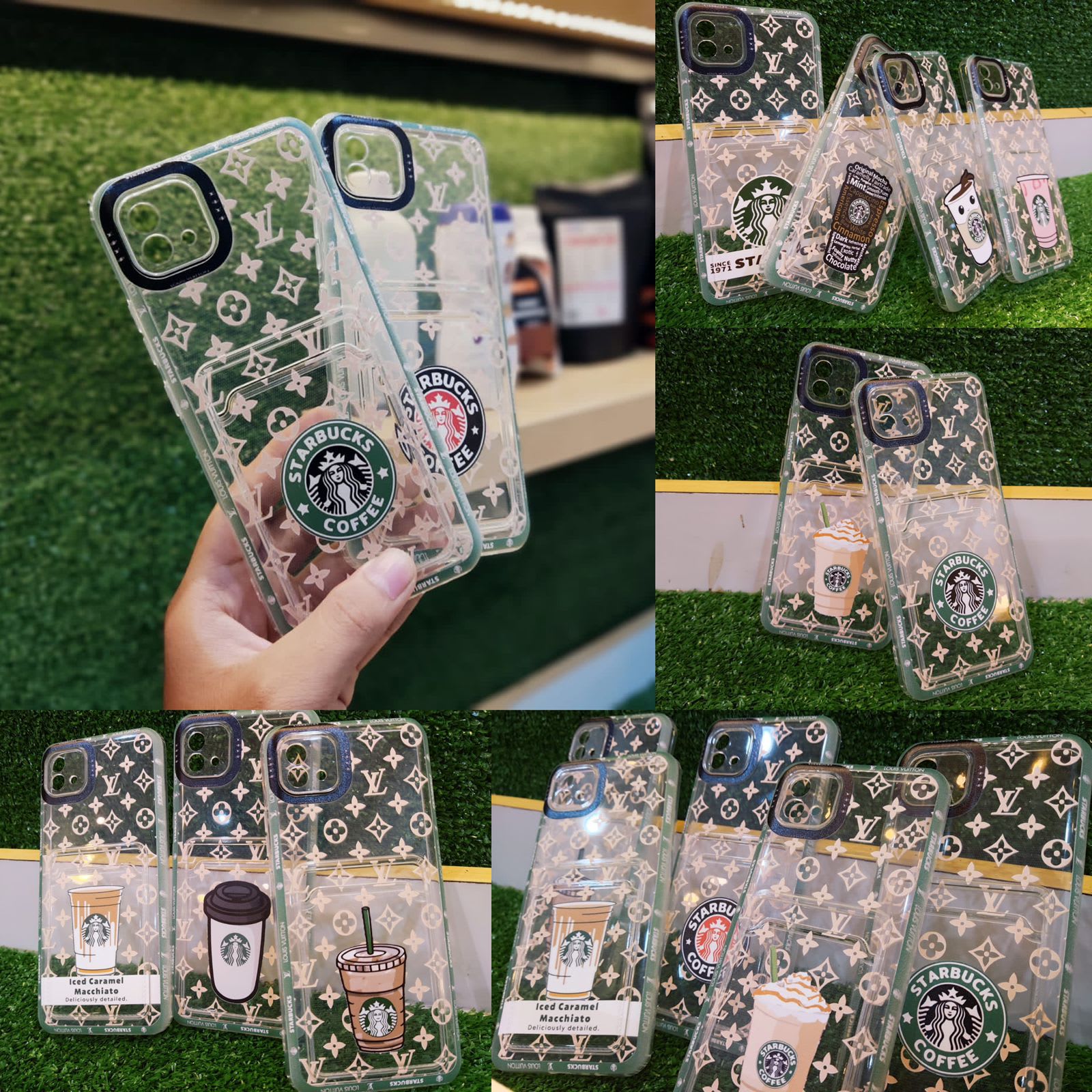 CLEAR CASE SLOT CARD STARBUCKS LV + PROTECT CAMERA