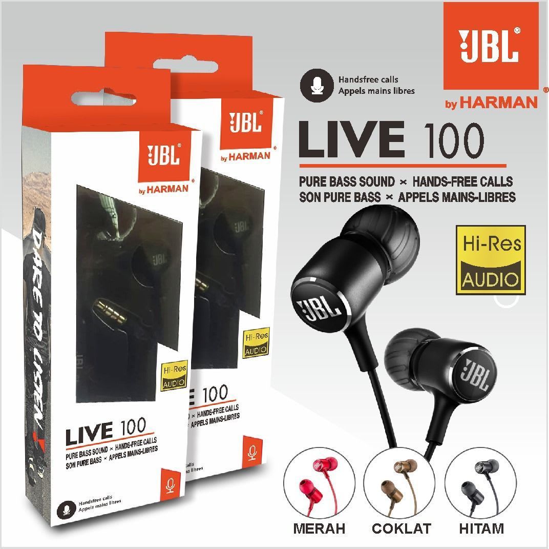 HANDSFREE JBL HIGH QUALITAS LIVE100 + MIC