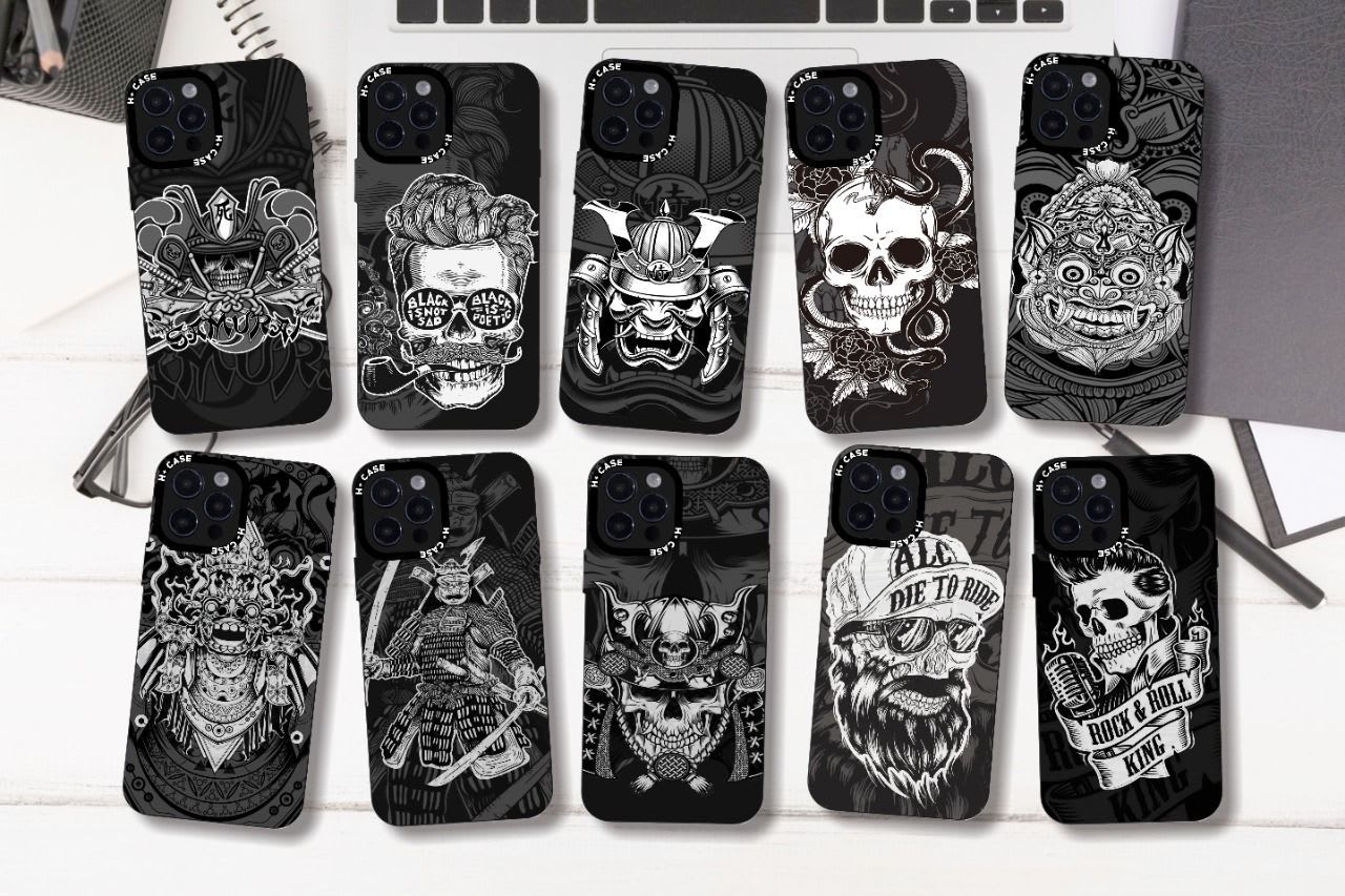 (LN-00289) CASE PREMIUM FULL CAMERA MIX SKULL PC