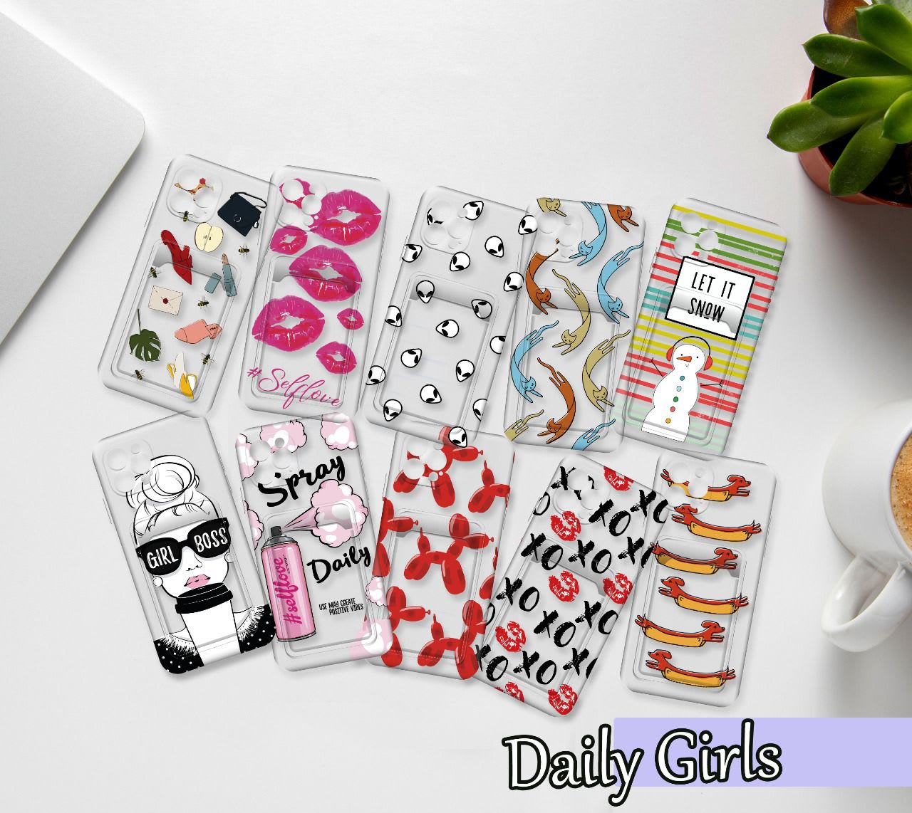 Clear Case Slot Card Daily Girls + Protect Camera