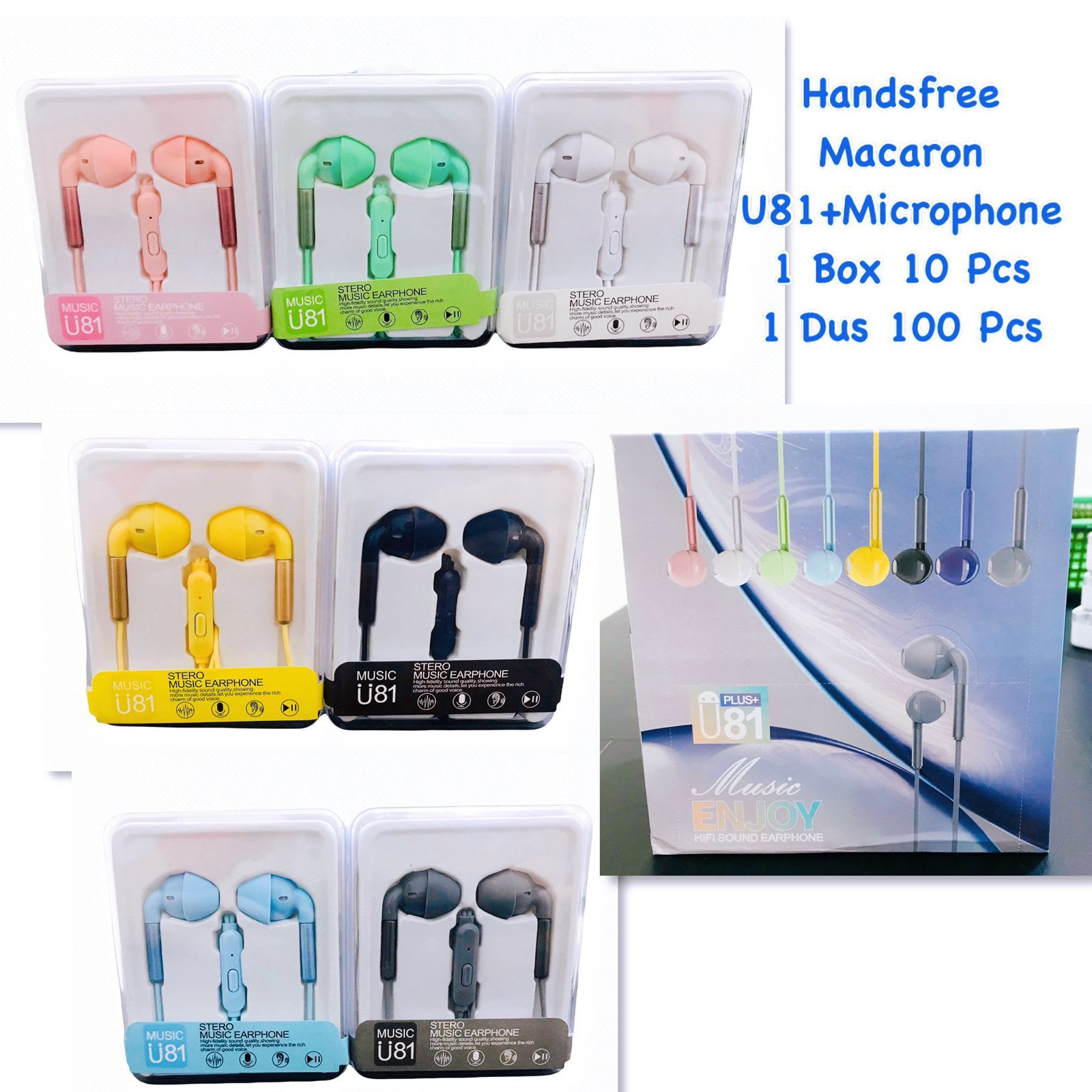 HANDSFREE MACARON U81 + MIC