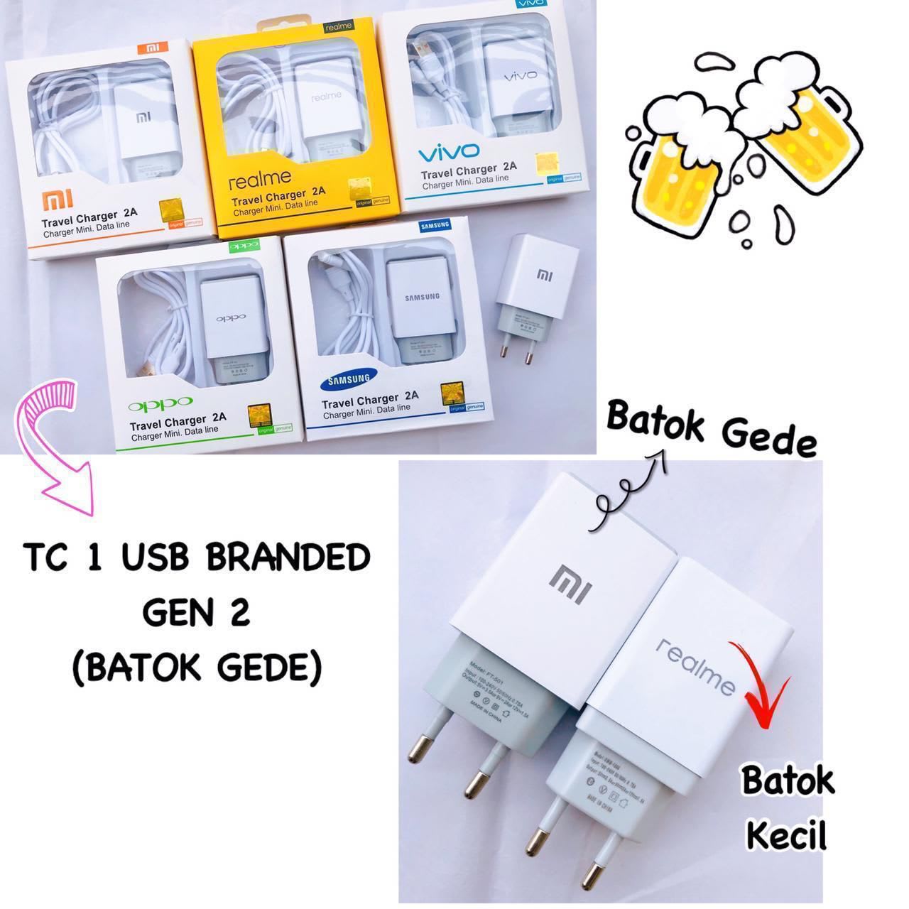 CHARGER 1 USB BRANDED GEN 2