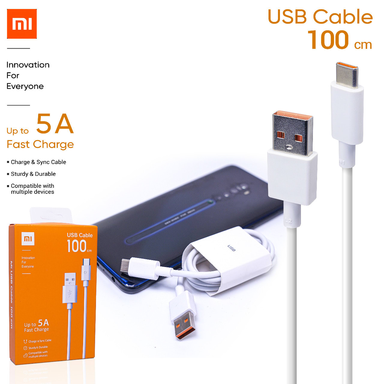 Kabel Data Xiaomi 5A Type C