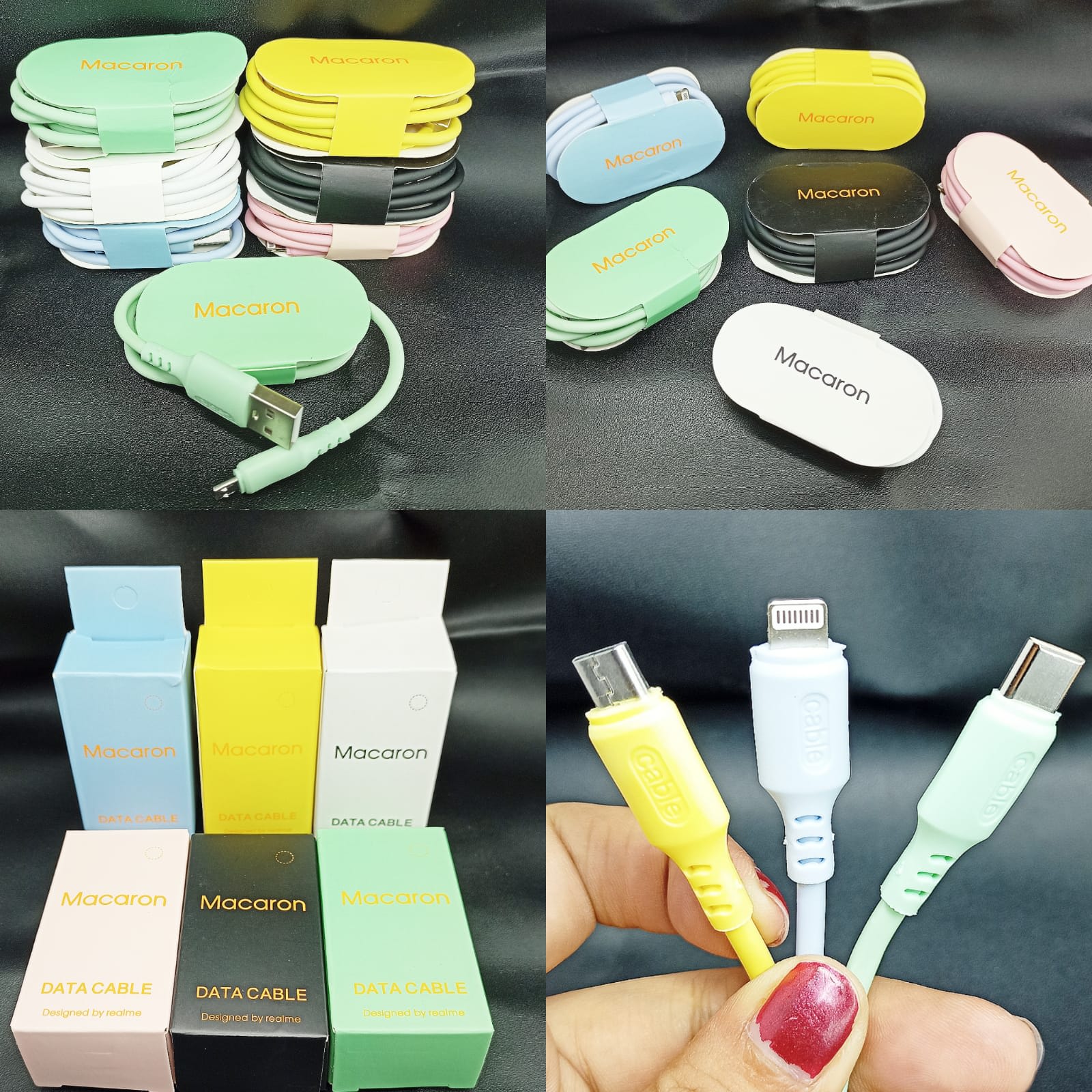 [ New ] Kabel Macaron Nonfast Colokan Micro Type C Iphone