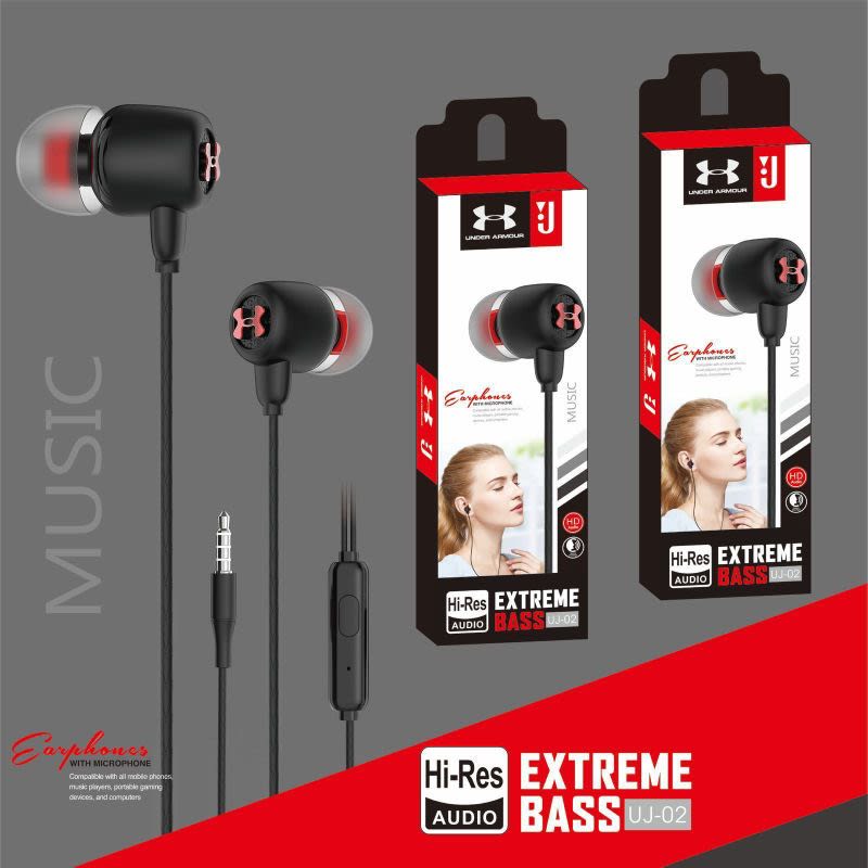 HF HEADSET UJ-02 IN-EAR STEREO EARPHONE