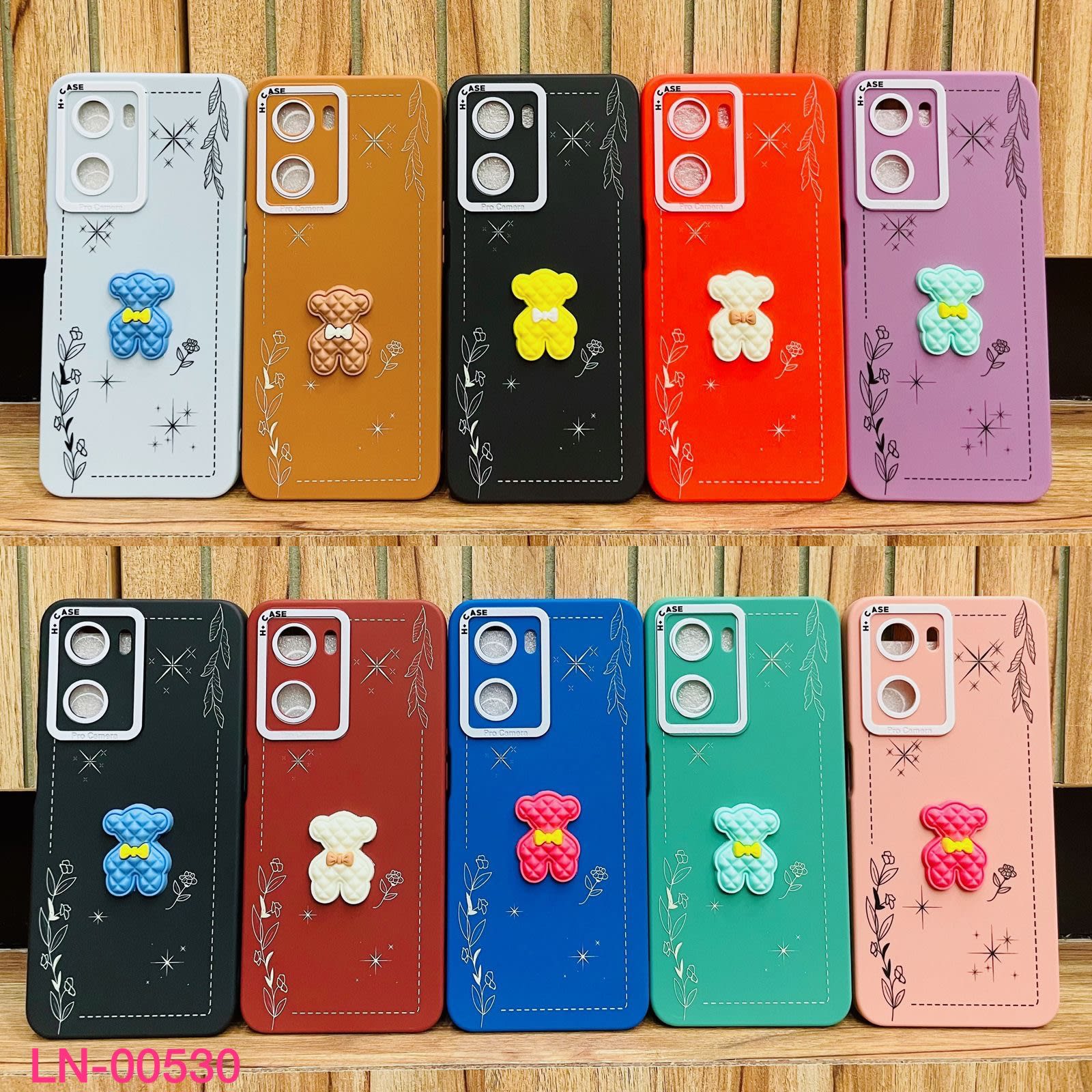 SOFTCASE NEW PREMIUM MACARON LINES WITH 3D BEAR PC