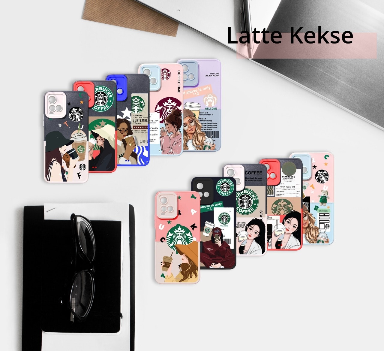 SOFTCASE PREMIUM 2TONE HALF PC LATTE KEKSE