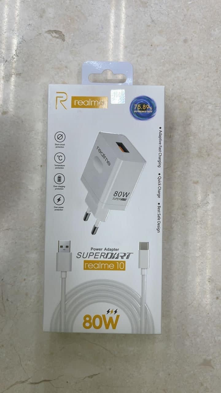 CHARGER REALME 10 80 WATT ORIGINAL 100%