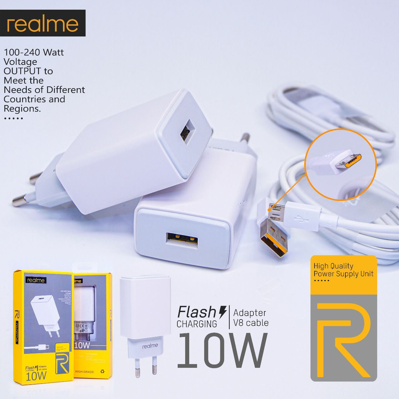 CHARGER ORIGINAL 100% AK-933 FAST CHARGING REALME 10W + PACKING IMPORT