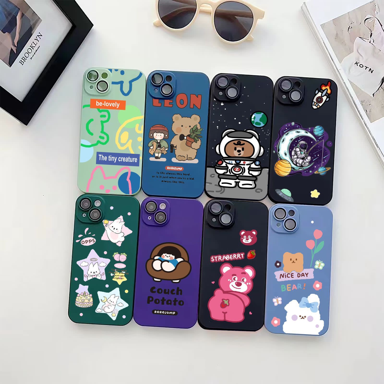 SOFTCASE MACARON BLUDRU  BEAR CUTE RING CAMERA LENS PC