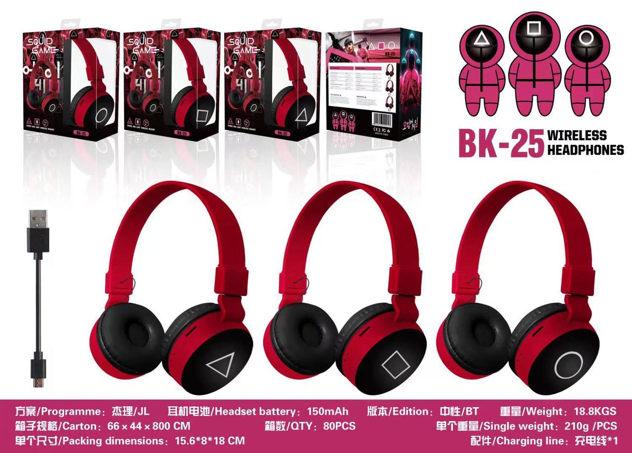 HEADSET BANDO BLUETOOTH SQUID GAME BK-25