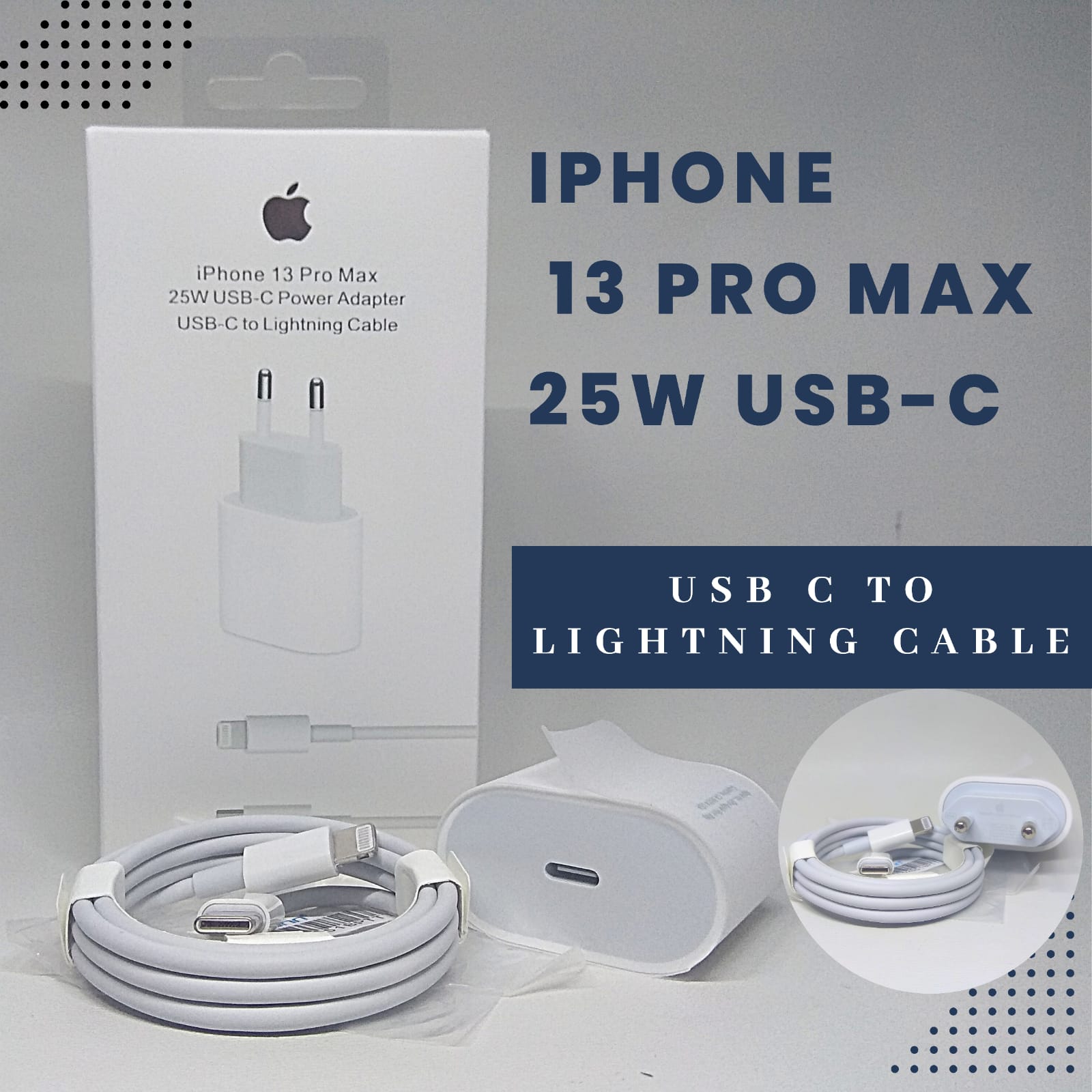 Charger iPhone 13/25Watt (White) ORI 99,9%