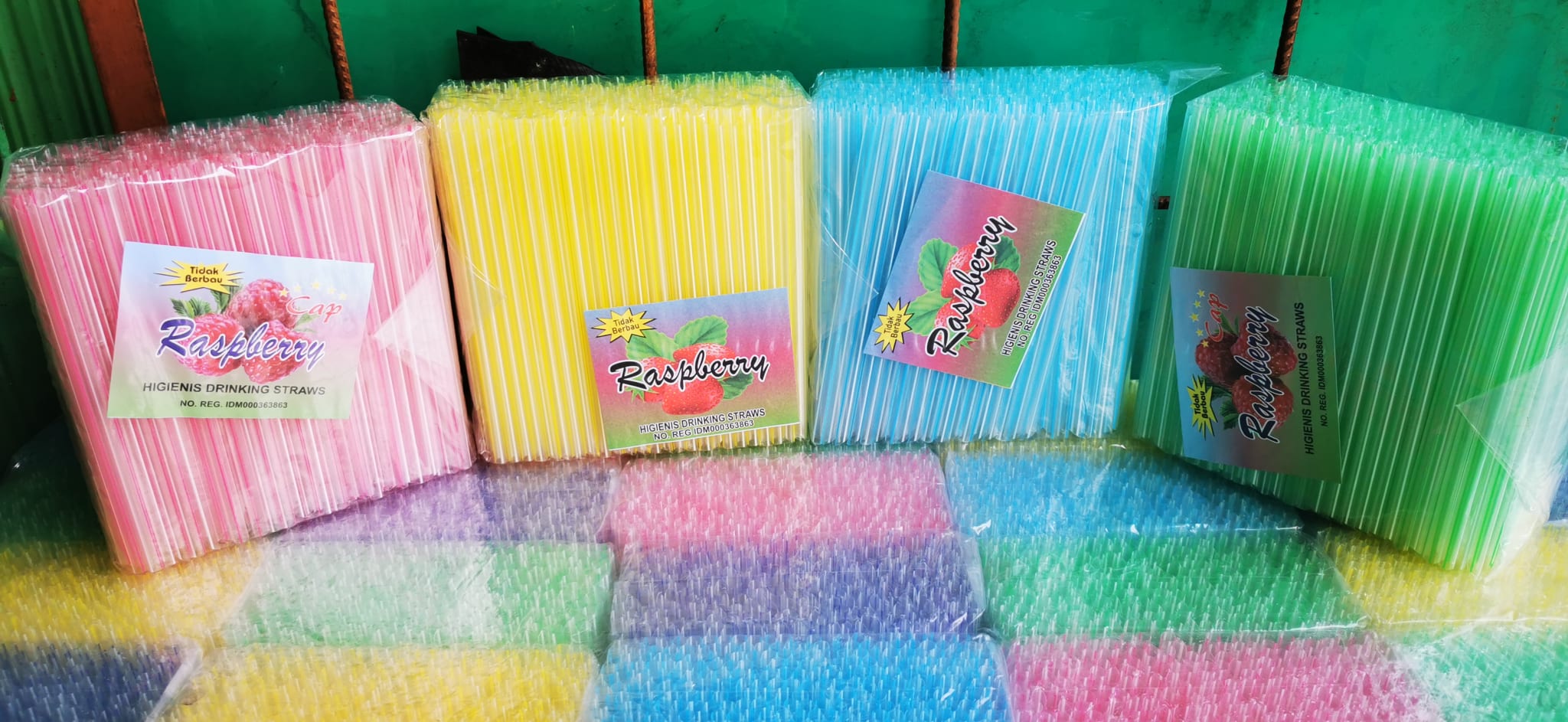 Sedotan Bubble Bening Raspberry