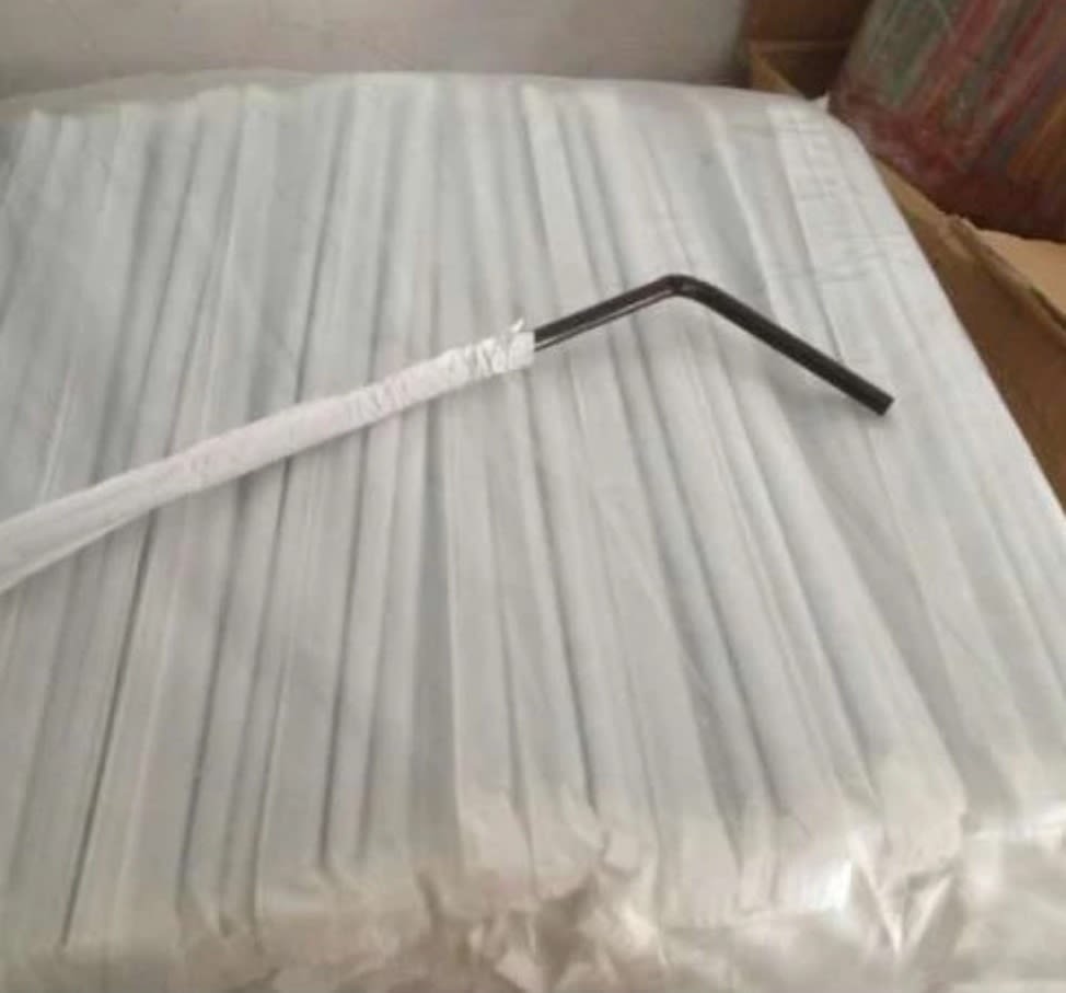 Sedotan Bengkok Wrapping Kertas
