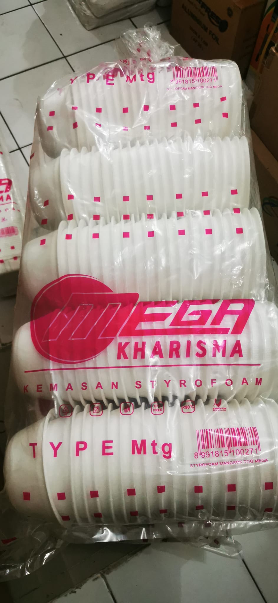 Mangkok stryfoam merek MEGA