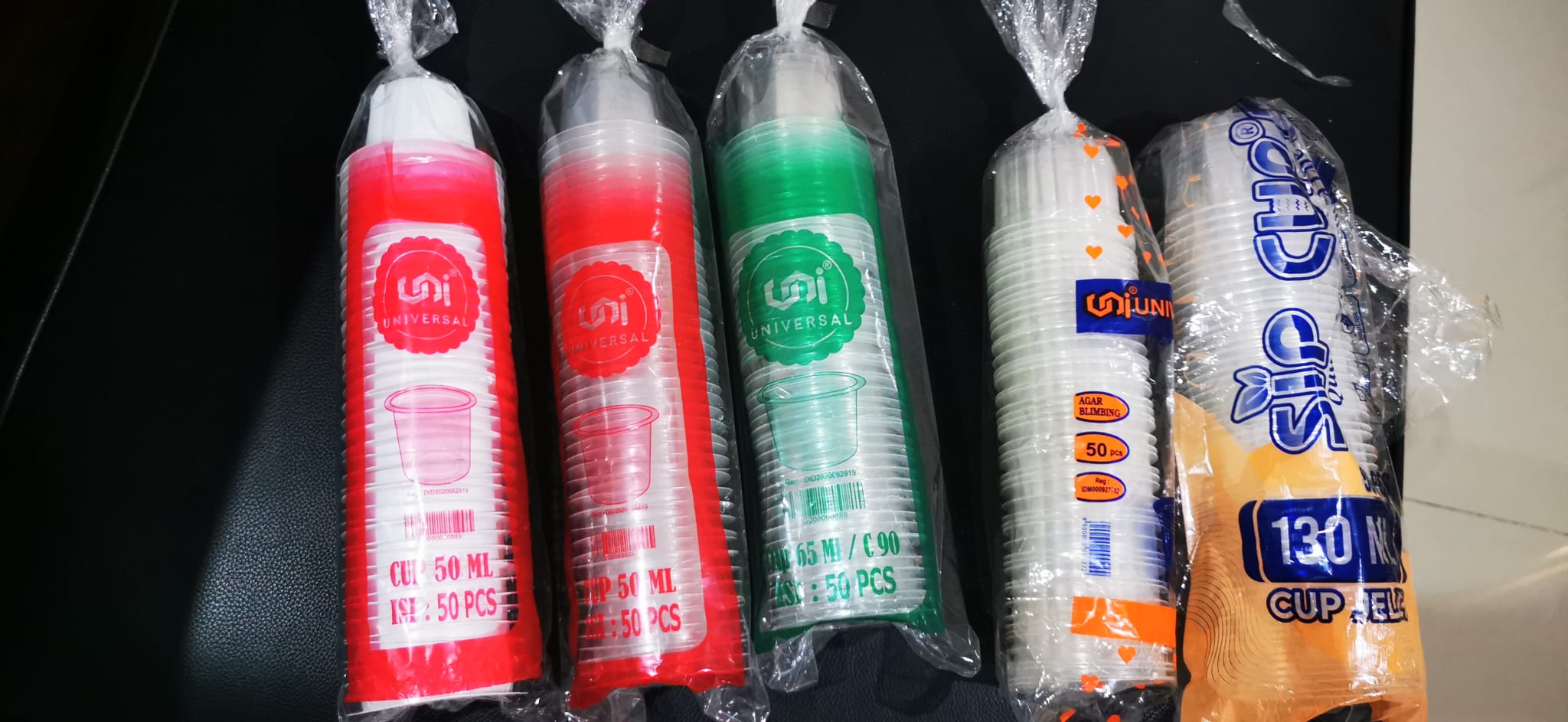 Gelas cup escream / agar / jely uk 50-65ml/90ml & 130ml