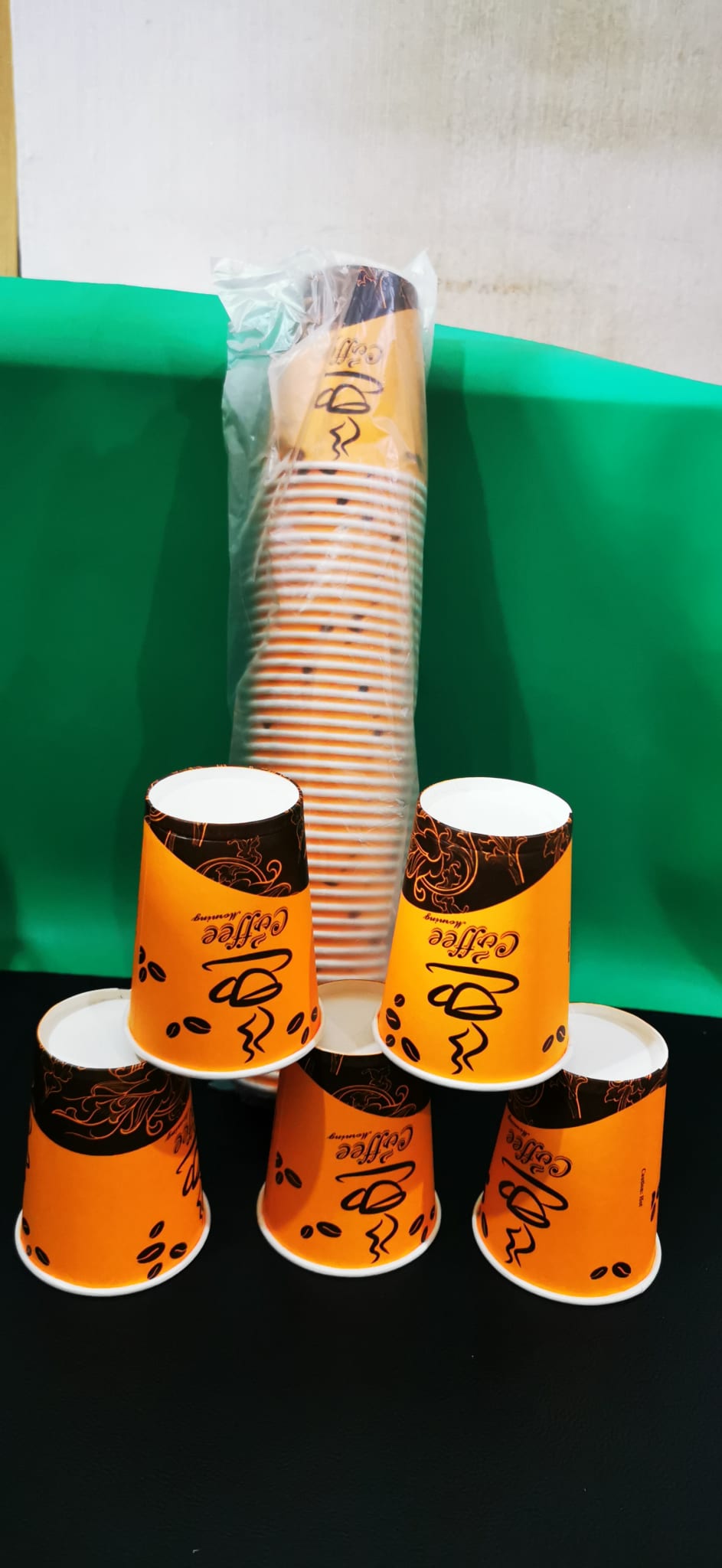 paper cup gelas polos - motif - gagang/Tangkai