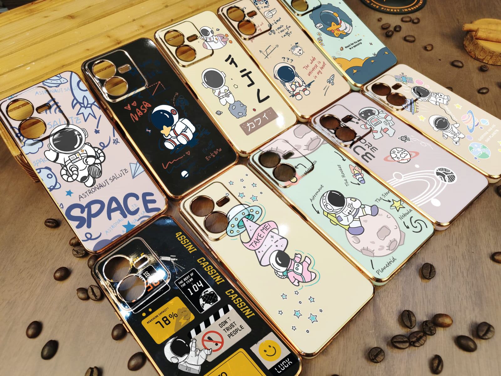 SOFTCASE PREMIUM CHROME LIST GOLD TRY BE ASTRONOUT