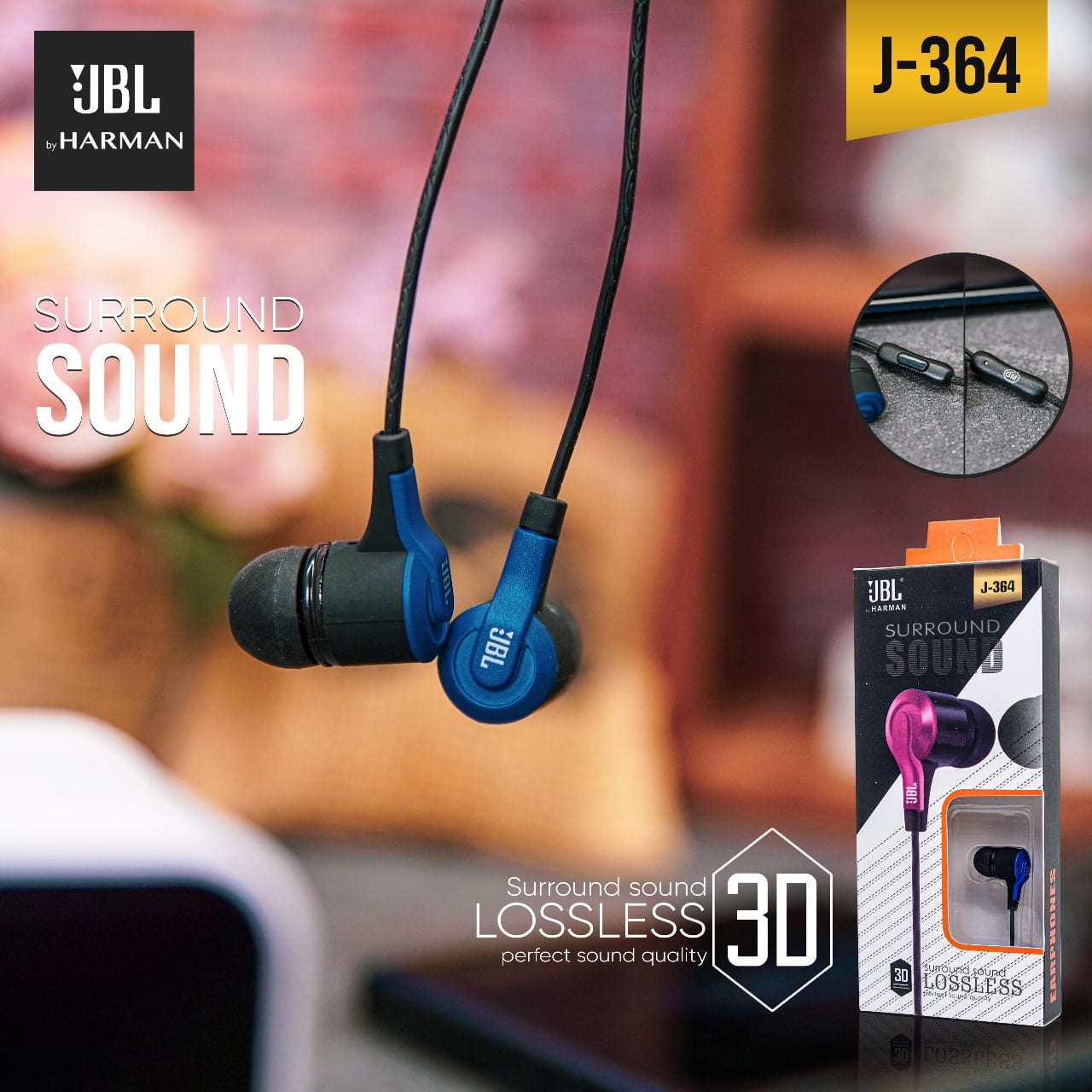 HANDSFREE JBL STEREO BASS