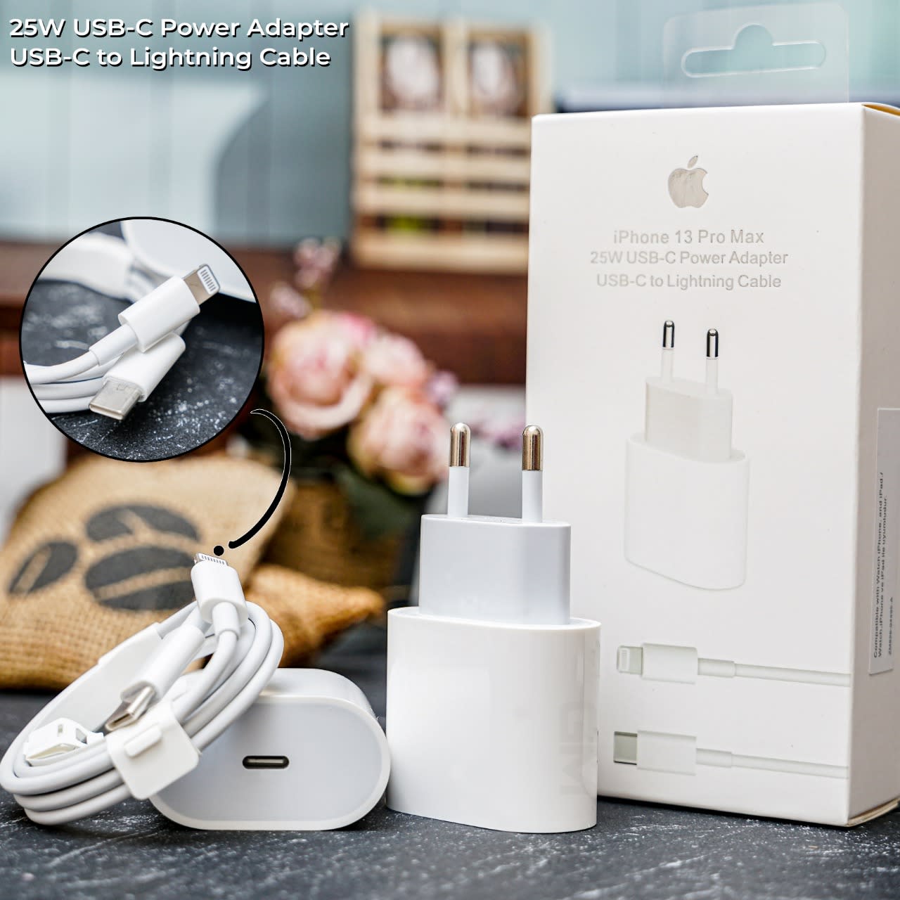 CHARGER IPHONE 13 25W FAST CHARGING ORI 100%