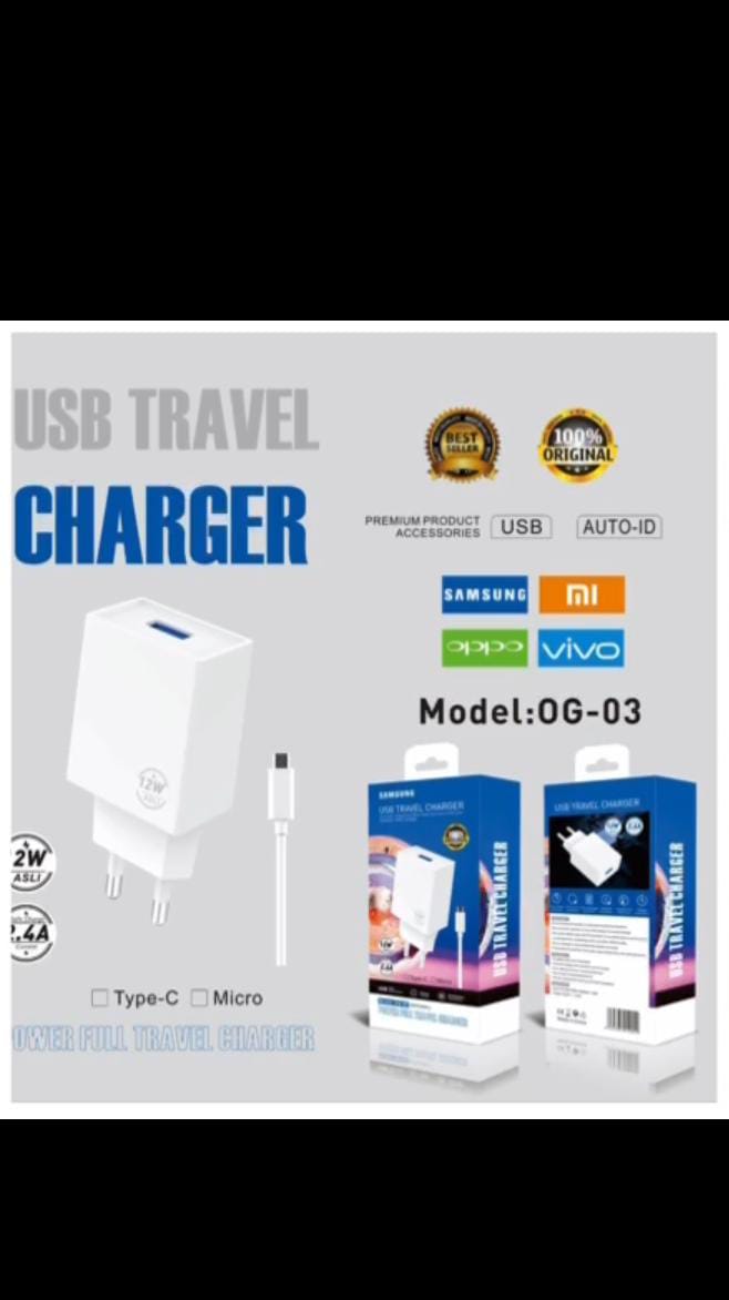 CHARGER BRANDED OG-03 2.4A 12W MICRO