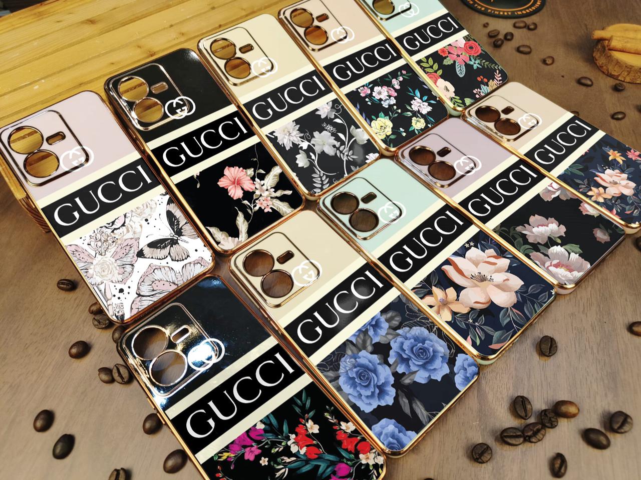 SOFTCASE PREMIUM CHROME LIST GOLD MAKE GUCCI FLOWER