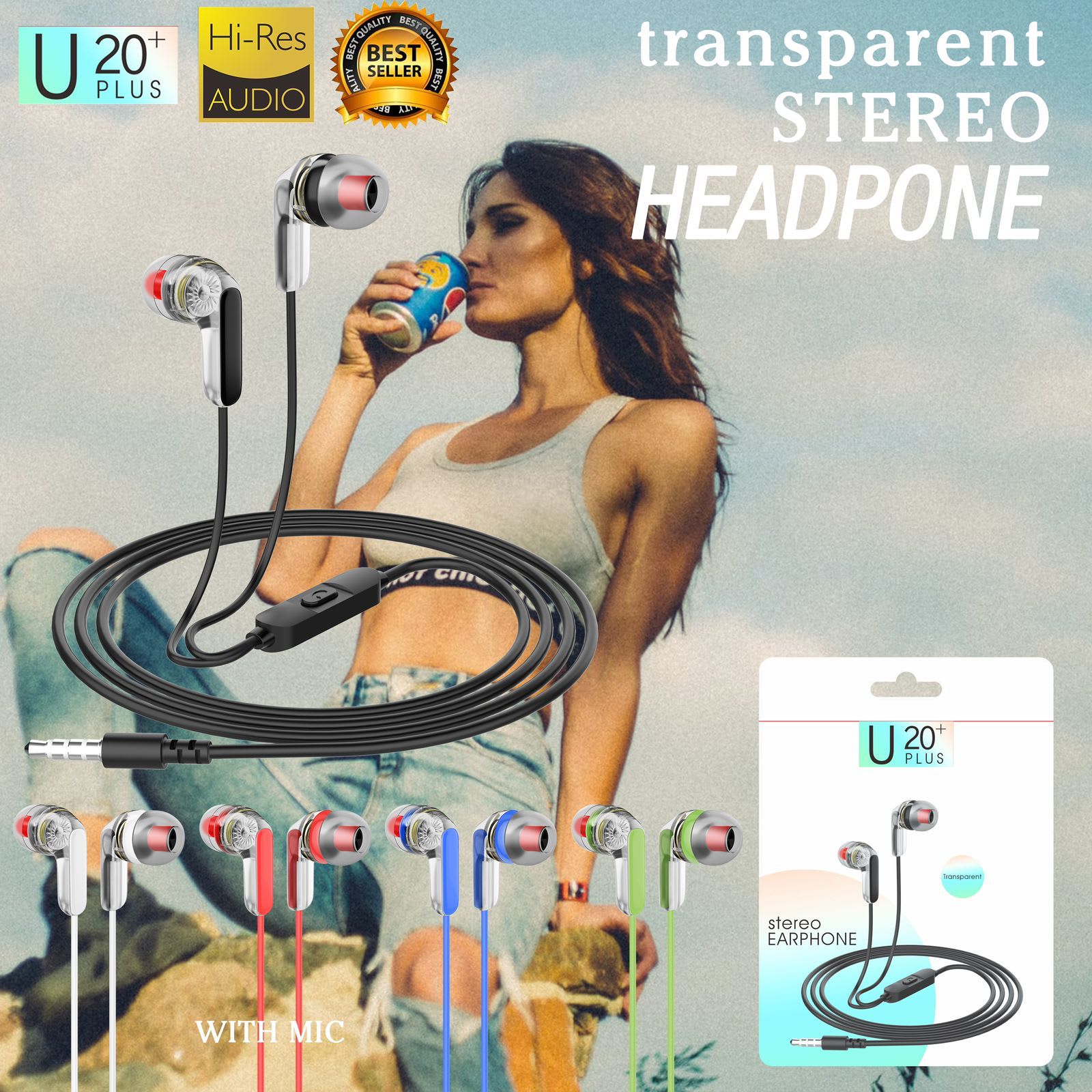 HANDSFREE MACARON U20 TRANSPARAN