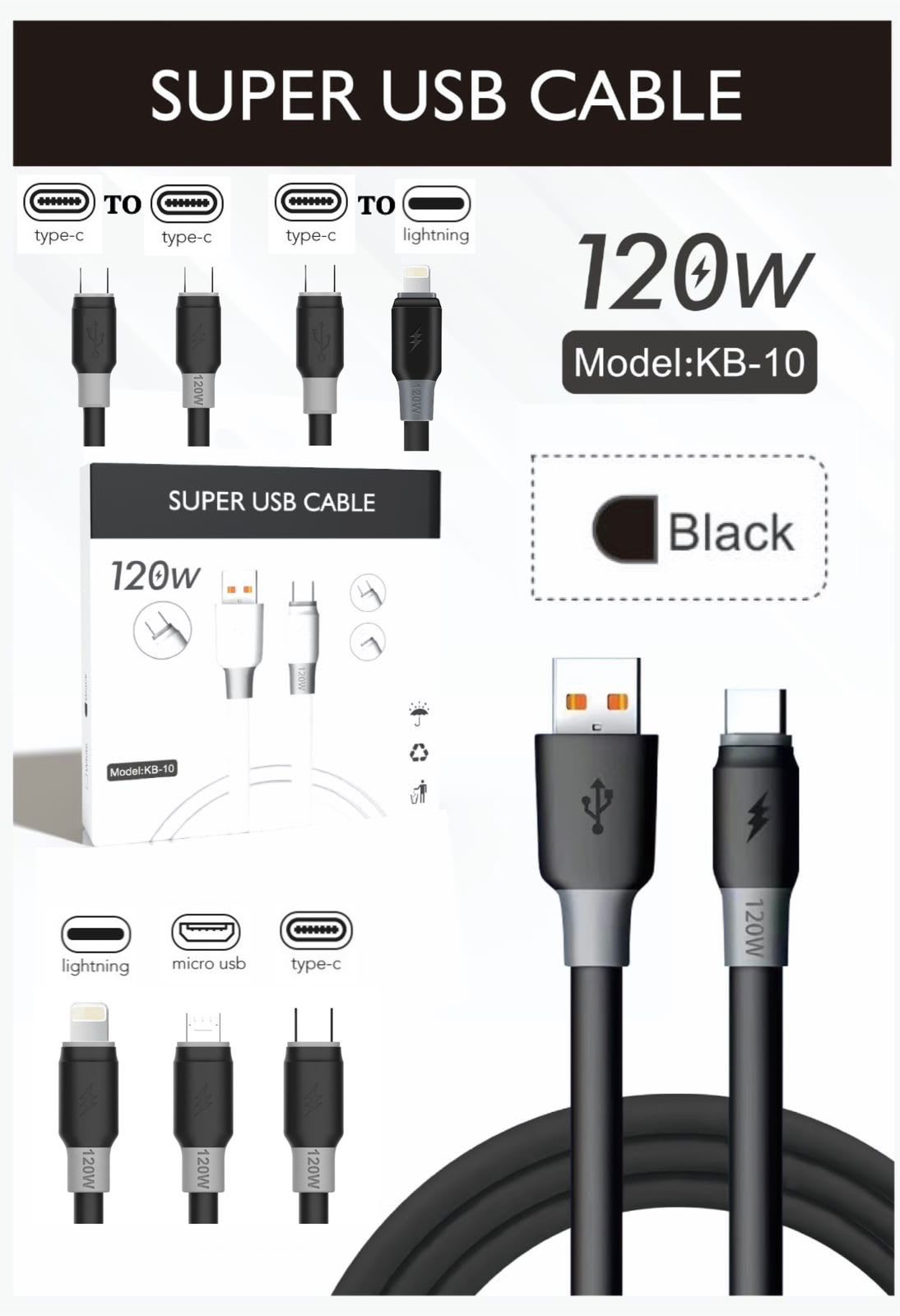 KABEL DATA KB-10 120W FAST CHARGING