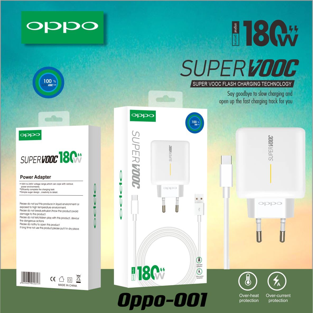 TRAVEL CHARGER OPPO 180W SUPER VOOC