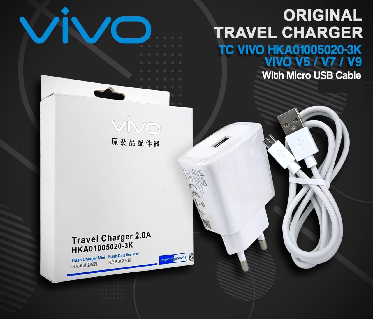 CHARGER VIVO V5/V7/V9 MICRO ORIGINAL