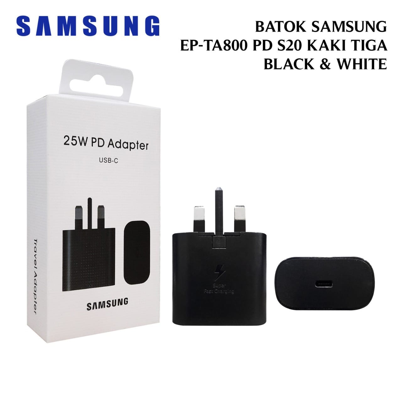 BATOK SAMSUNG S20/NOTE 10 KAKI 3 ORIGINAL FAST CHARGING