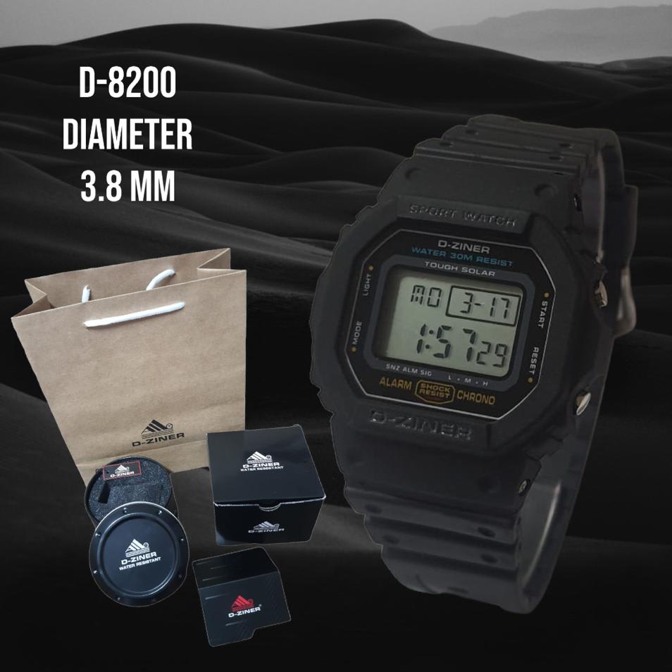 JAM TANGAN PRIA WANITA DZINER 8200 DIGITAL WATER RESISTANT 30M