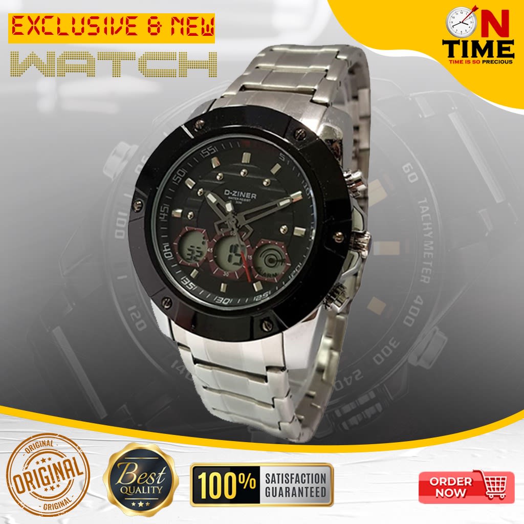 JAM TANGAN PRIA DZINER 8152 RANTAI