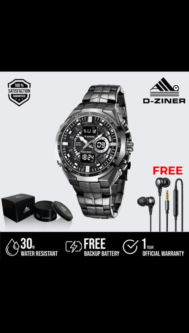 JAM TANGAN PRIA DZINER 8023 RANTAI