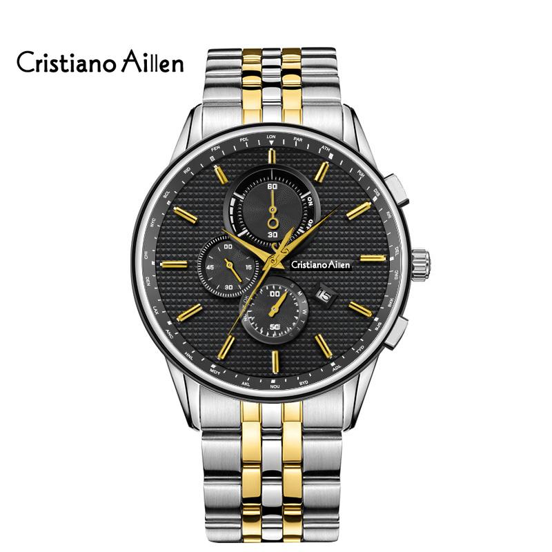 Jam Tangan Pria Cristiano Aillen CA 0848G Chrono Off