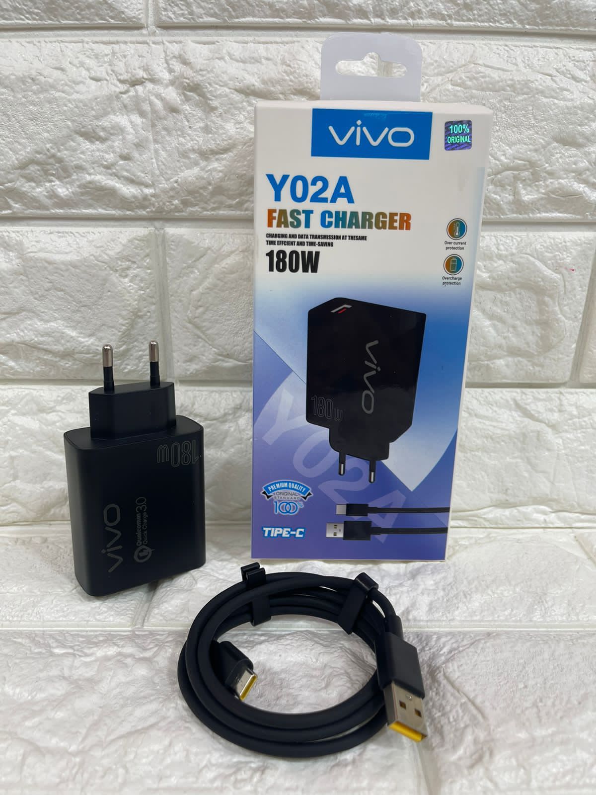 CHARGER VIVO Y20A 180 FULL BLACK