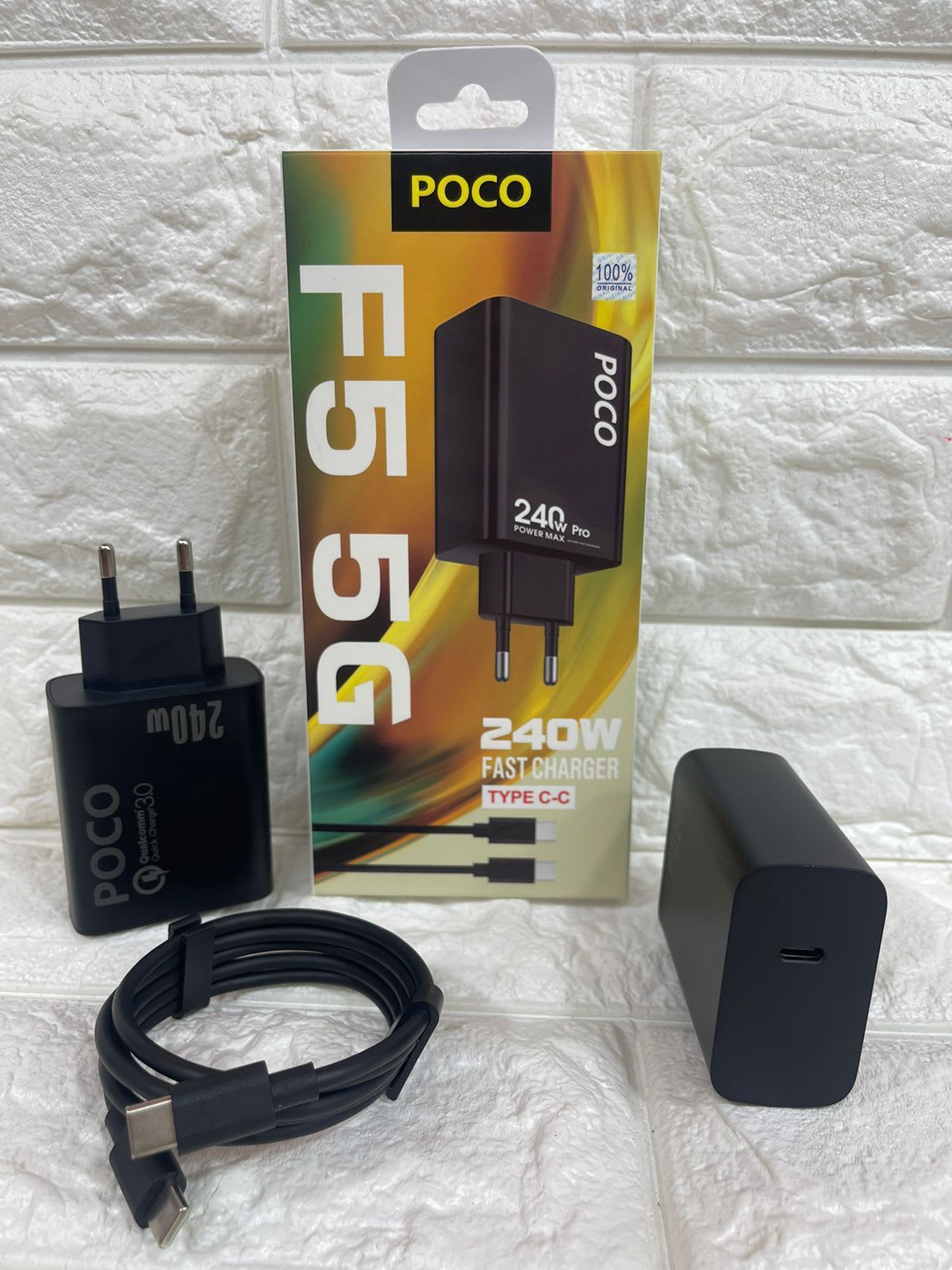 CHARGER POCO F5 5G 240W FULL BLACK