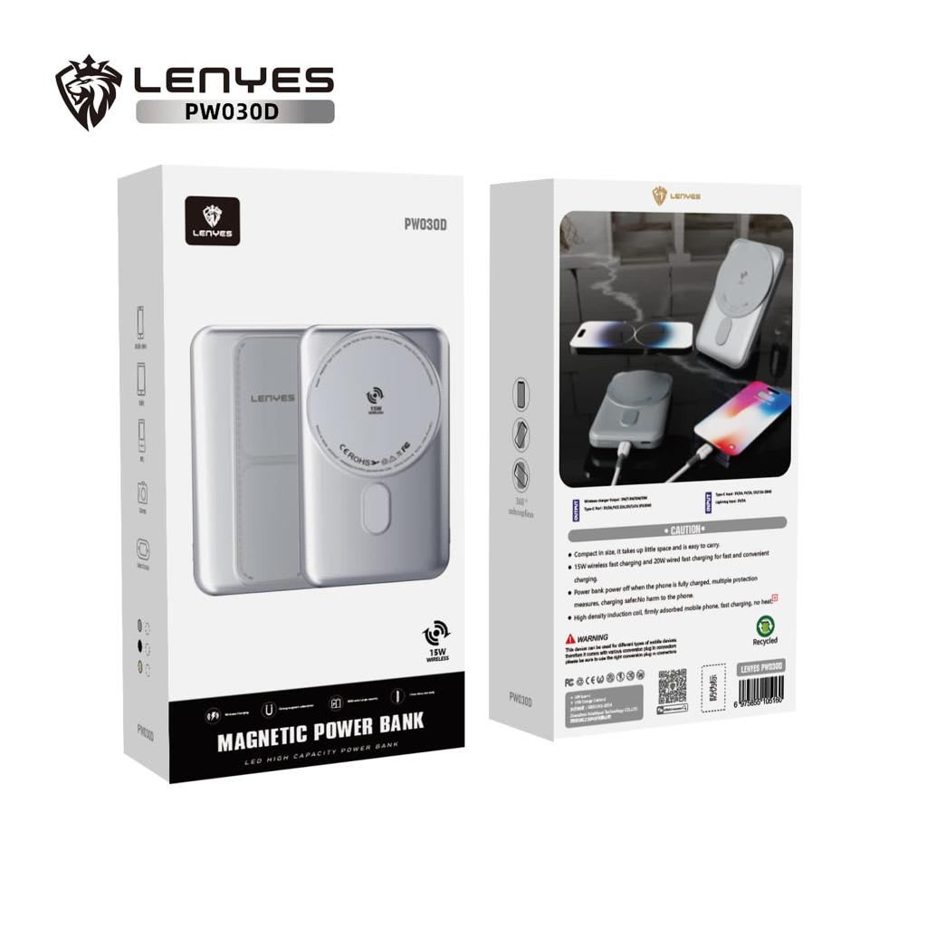 POWER BANK LENYES PW-030D WIRELESS MAGSAFE